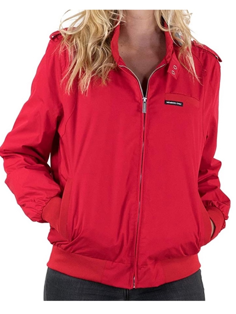MEMBERS ONLY Classic Iconic Racer Jacket Red Size Large